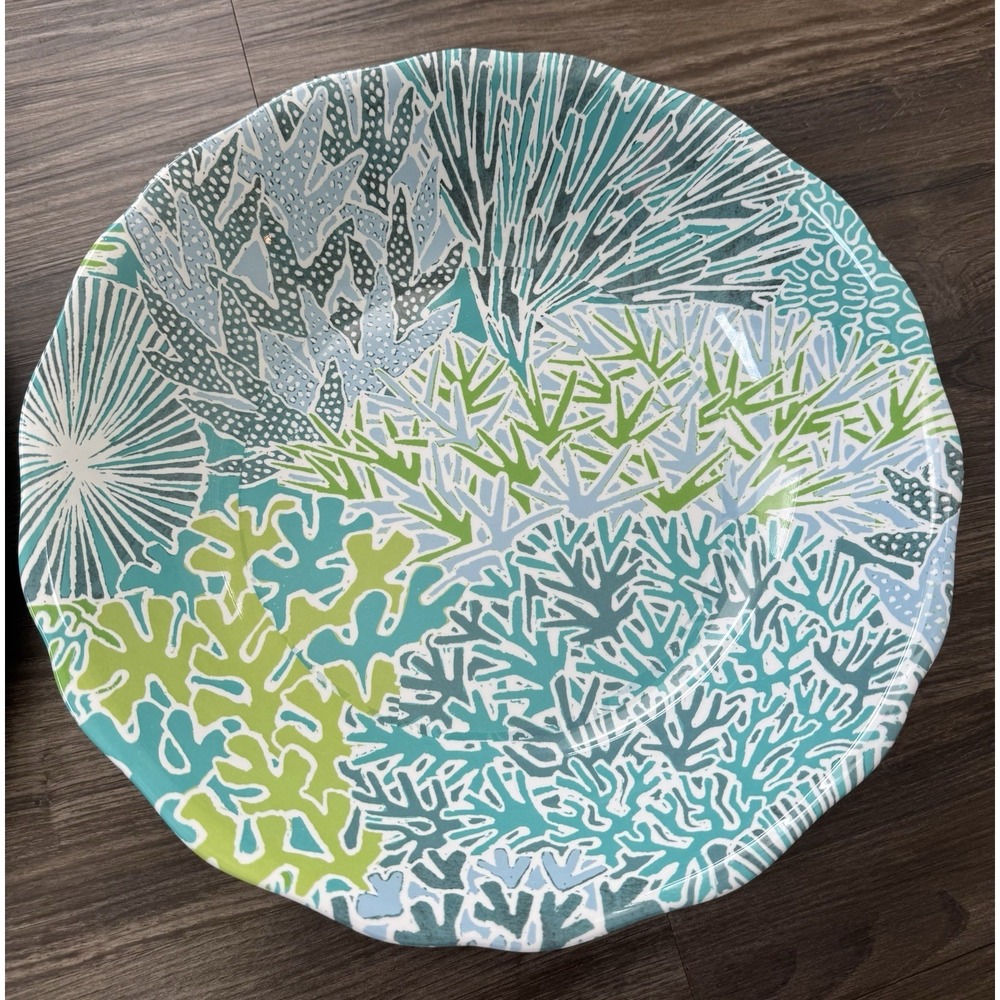 Platter & Serving Bowl Set Coastal Beach Seaside Nautical Tropical Resort Island - Picture 2 of 8